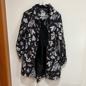 Joules Rain Coat Black and White